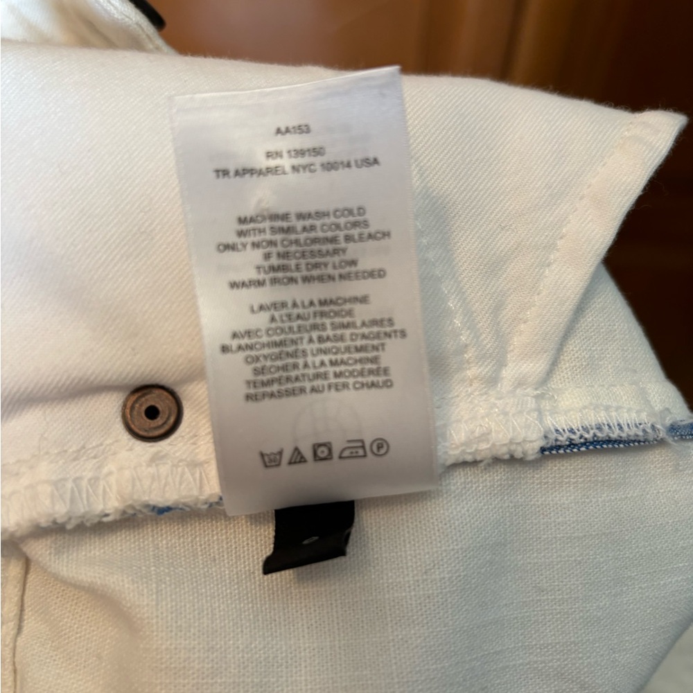 $550 The Row Ashland White Mid-Rise Straight Denim Jeans 0 NWT - Picture 14 of 15